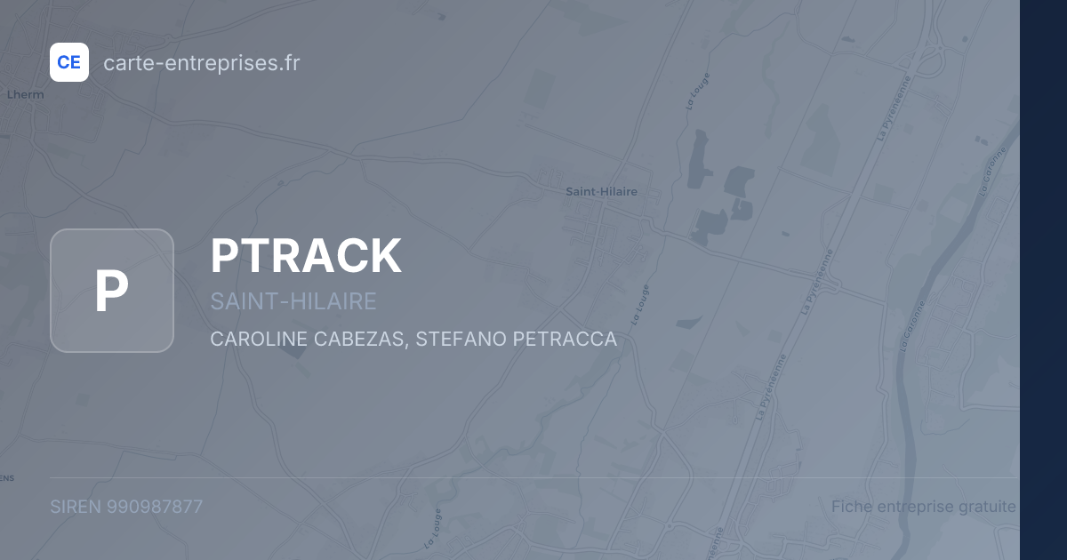 PTRACK — 990987877 — fiche entreprise
