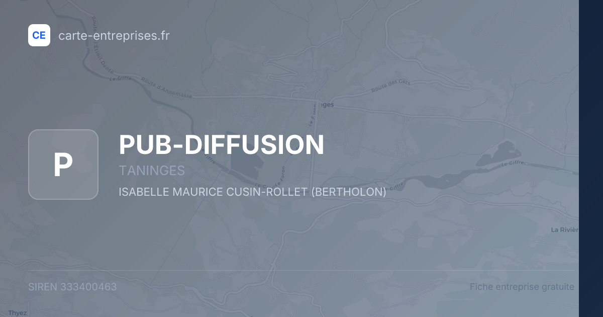 PUB-DIFFUSION — 333400463 — fiche entreprise