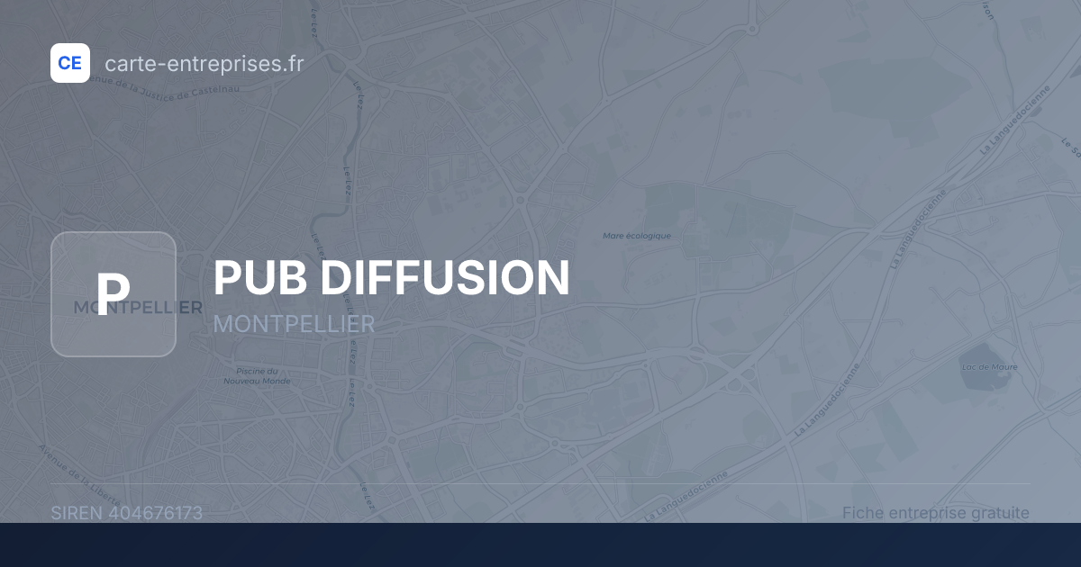 PUB DIFFUSION — 404676173 — fiche entreprise