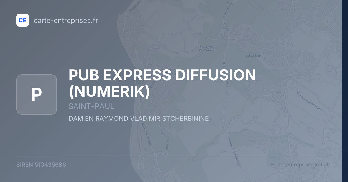 PUB EXPRESS DIFFUSION (NUMERIK) — 510436686 — fiche entreprise