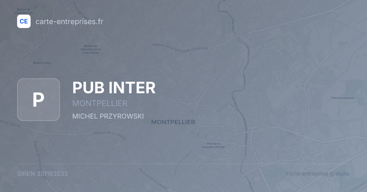 PUB INTER — 331183533 — fiche entreprise