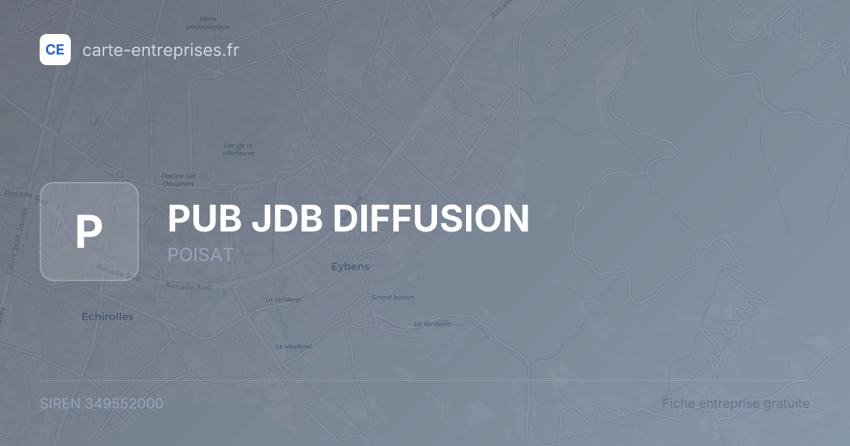 PUB JDB DIFFUSION — 349552000 — fiche entreprise