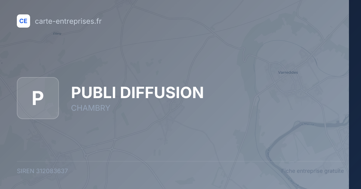 PUBLI DIFFUSION — 312083637 — fiche entreprise