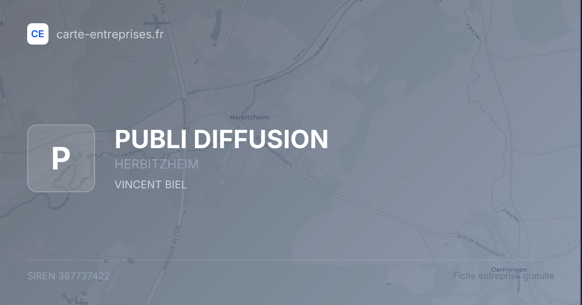 PUBLI DIFFUSION — 387737422 — fiche entreprise