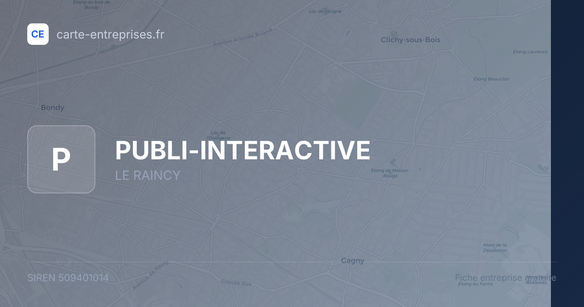 PUBLI-INTERACTIVE — 509401014 — fiche entreprise
