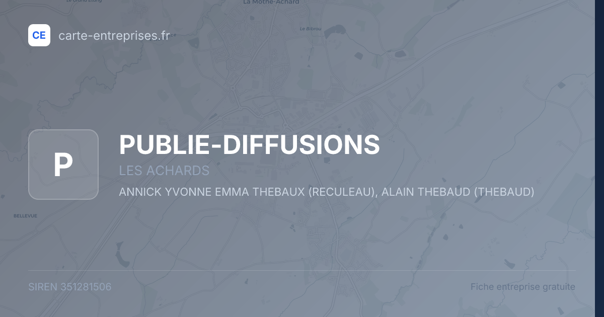 PUBLIE-DIFFUSIONS — 351281506 — fiche entreprise