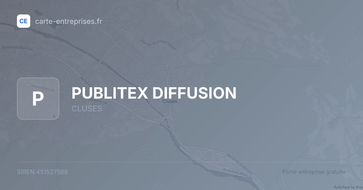 PUBLITEX DIFFUSION — 451527568 — fiche entreprise