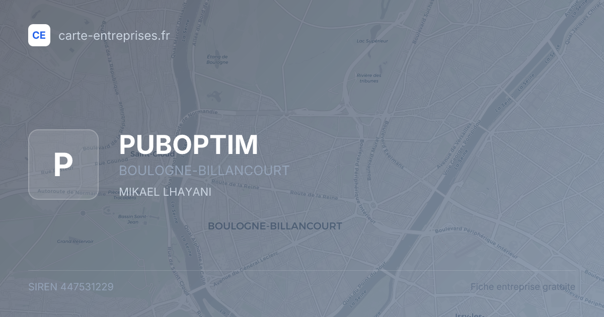 PUBOPTIM — 447531229 — fiche entreprise