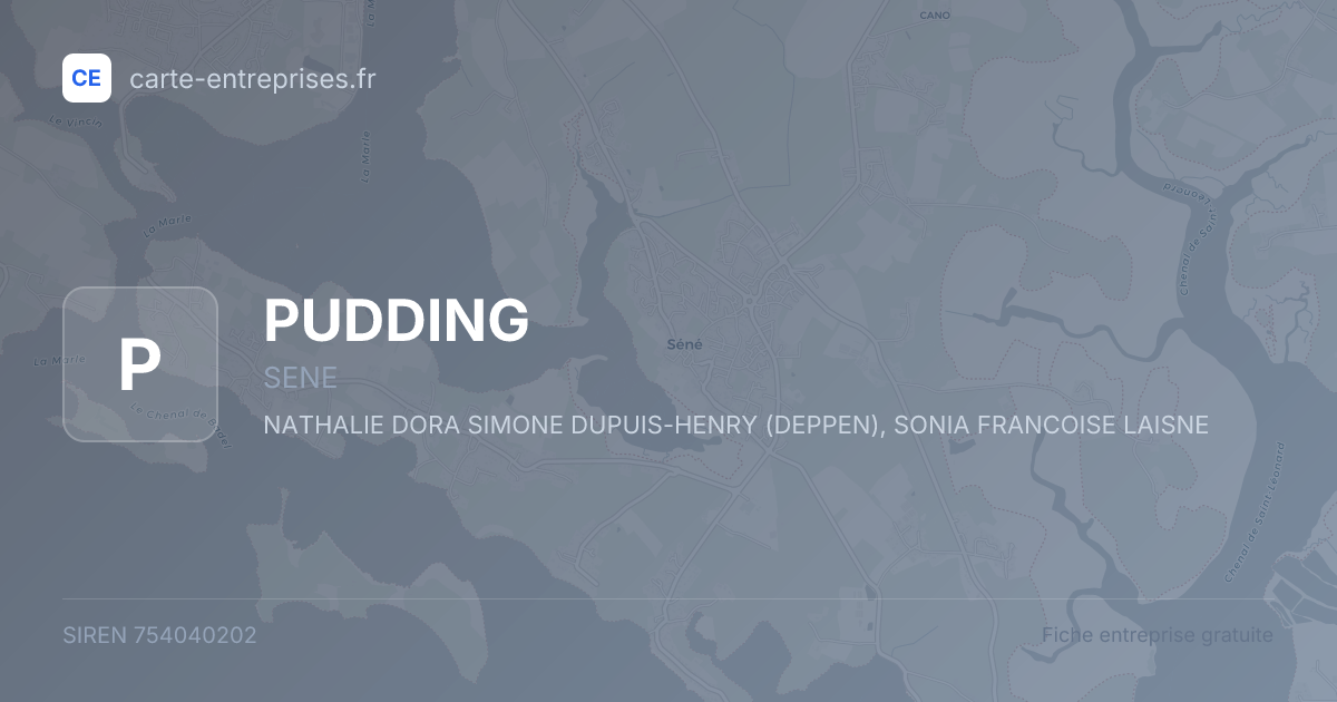 PUDDING — 754040202 — fiche entreprise