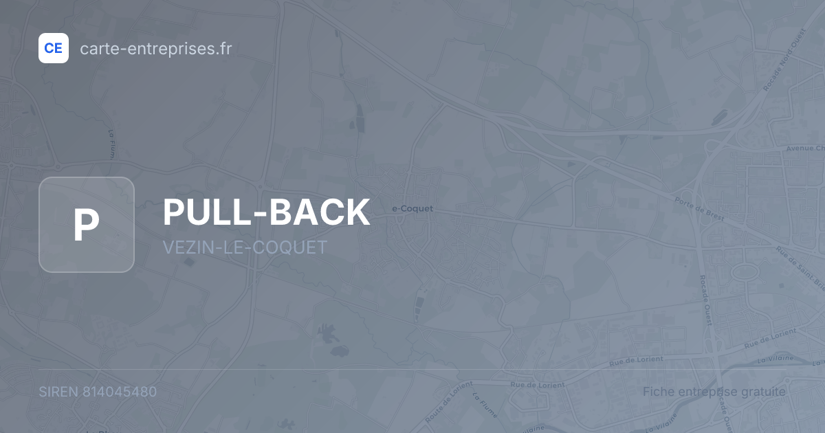 PULL-BACK — 814045480 — fiche entreprise