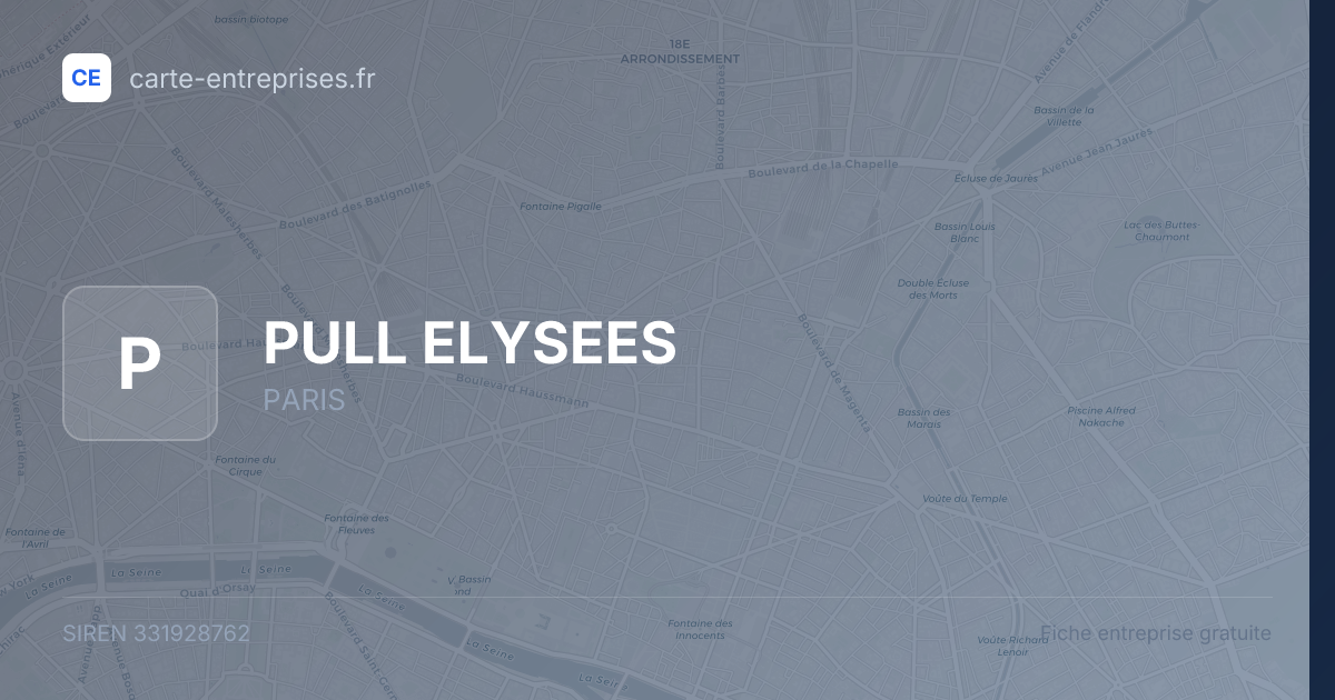PULL ELYSEES — 331928762 — fiche entreprise