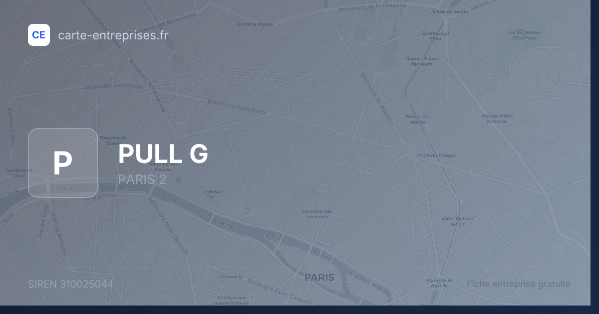 PULL G — 310025044 — fiche entreprise