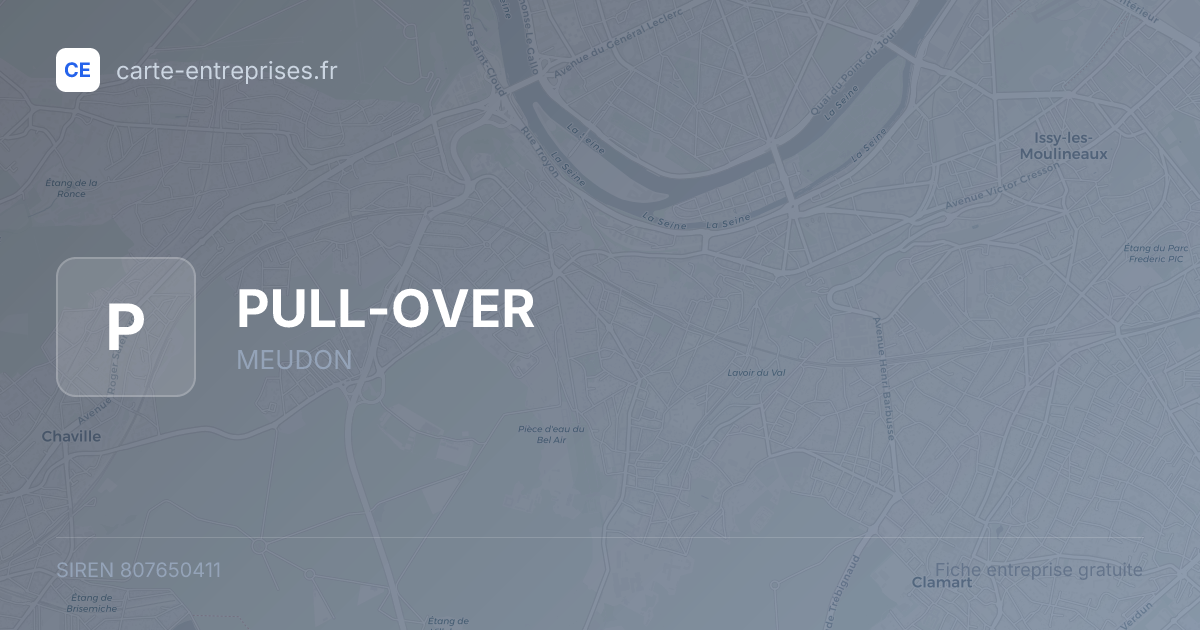 PULL-OVER — 807650411 — fiche entreprise