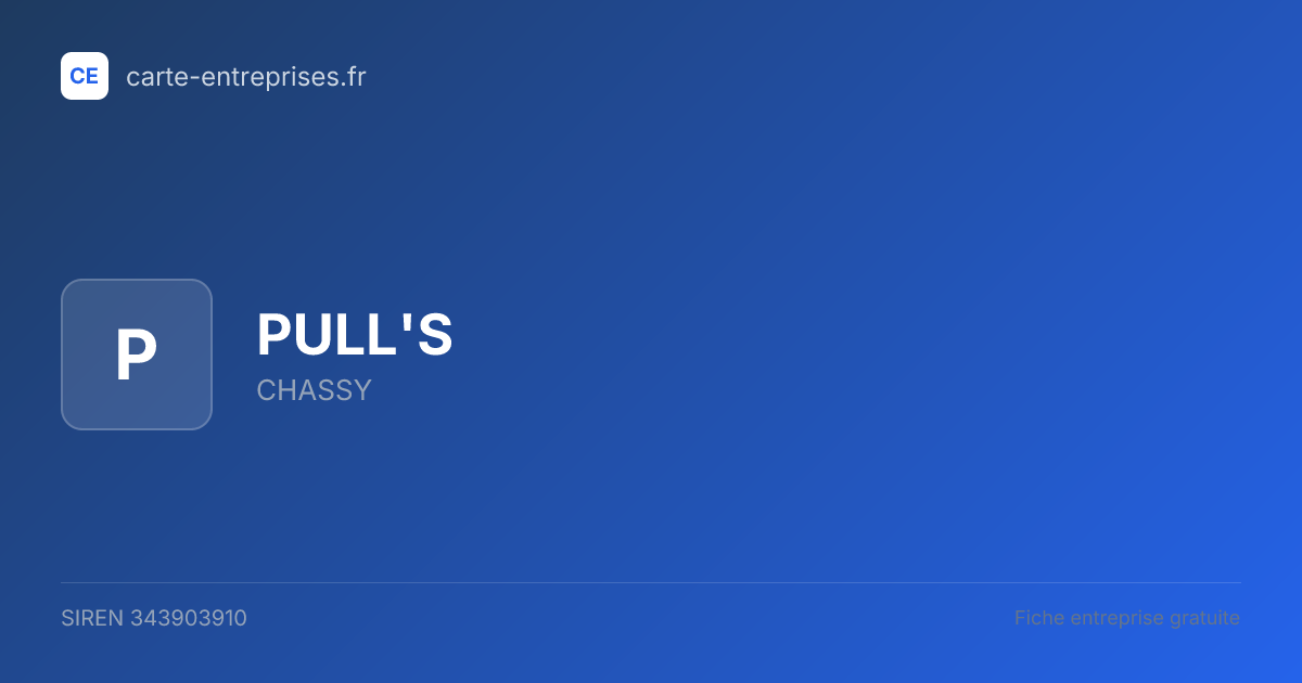 PULL'S — 343903910 — fiche entreprise