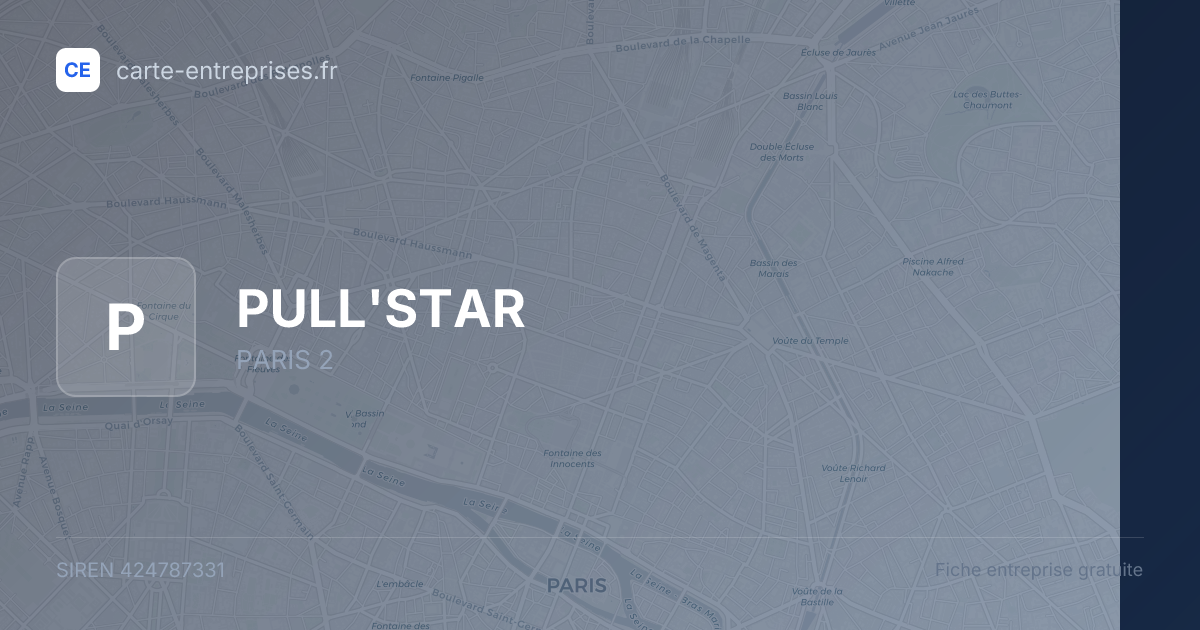 PULL'STAR — 424787331 — fiche entreprise