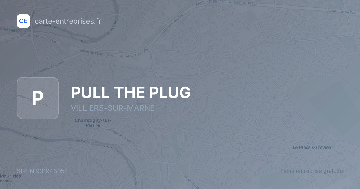 PULL THE PLUG — 931943054 — fiche entreprise