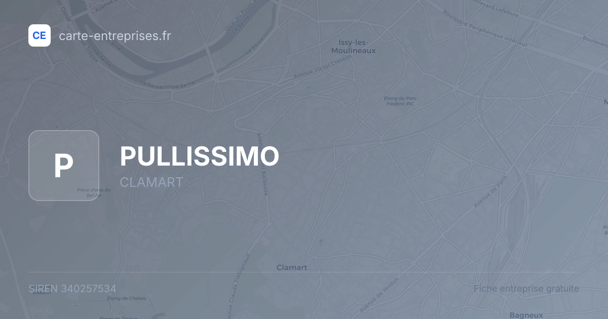 PULLISSIMO — 340257534 — fiche entreprise