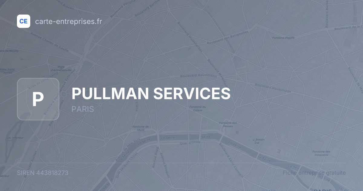 PULLMAN SERVICES — 443818273 — fiche entreprise