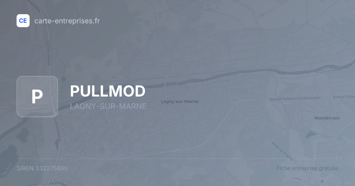 PULLMOD — 332275890 — fiche entreprise