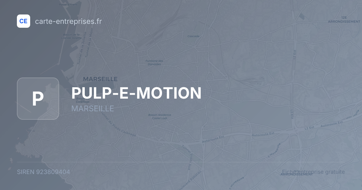 PULP-E-MOTION — 923809404 — fiche entreprise