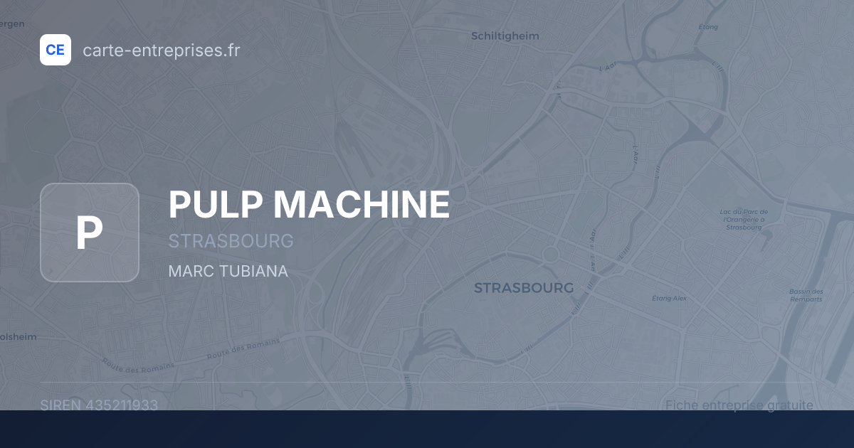 PULP MACHINE — 435211933 — fiche entreprise