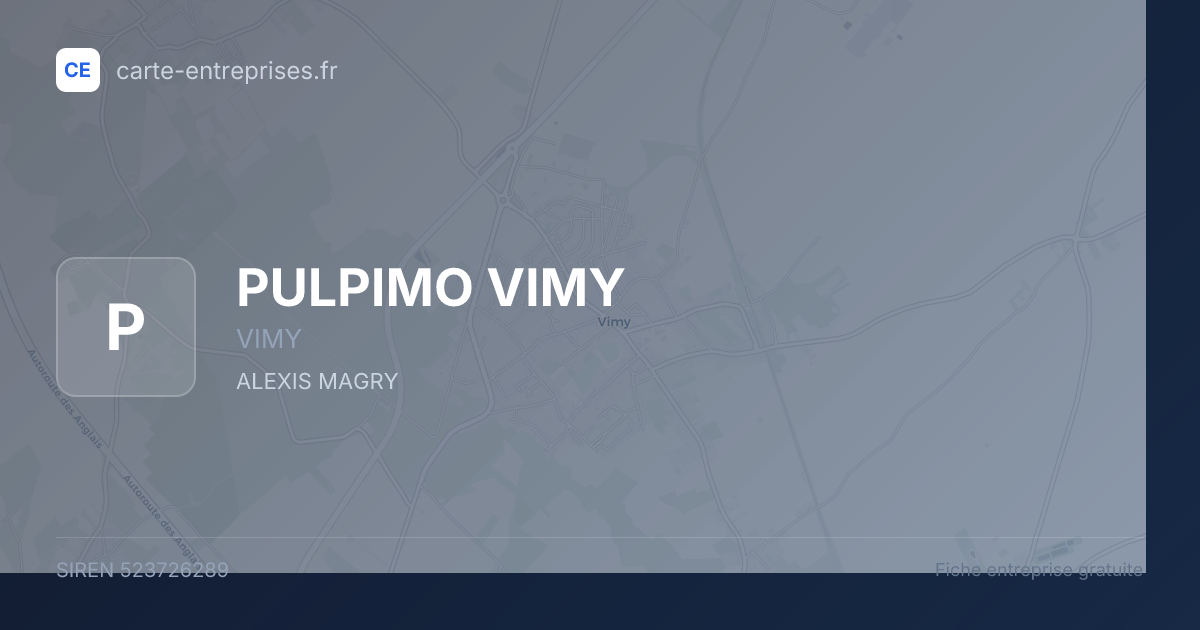 PULPIMO VIMY — 523726289 — fiche entreprise