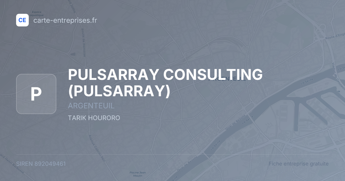 PULSARRAY CONSULTING (PULSARRAY) — 892049461 — fiche entreprise
