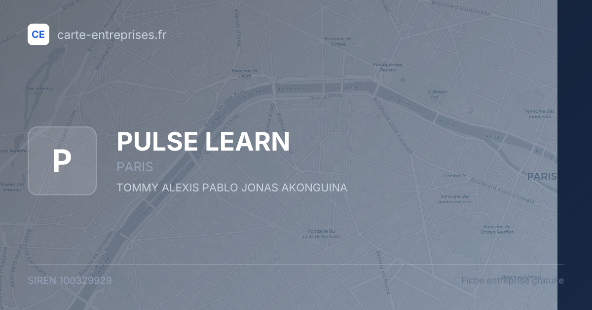 PULSE LEARN — 100329929 — fiche entreprise