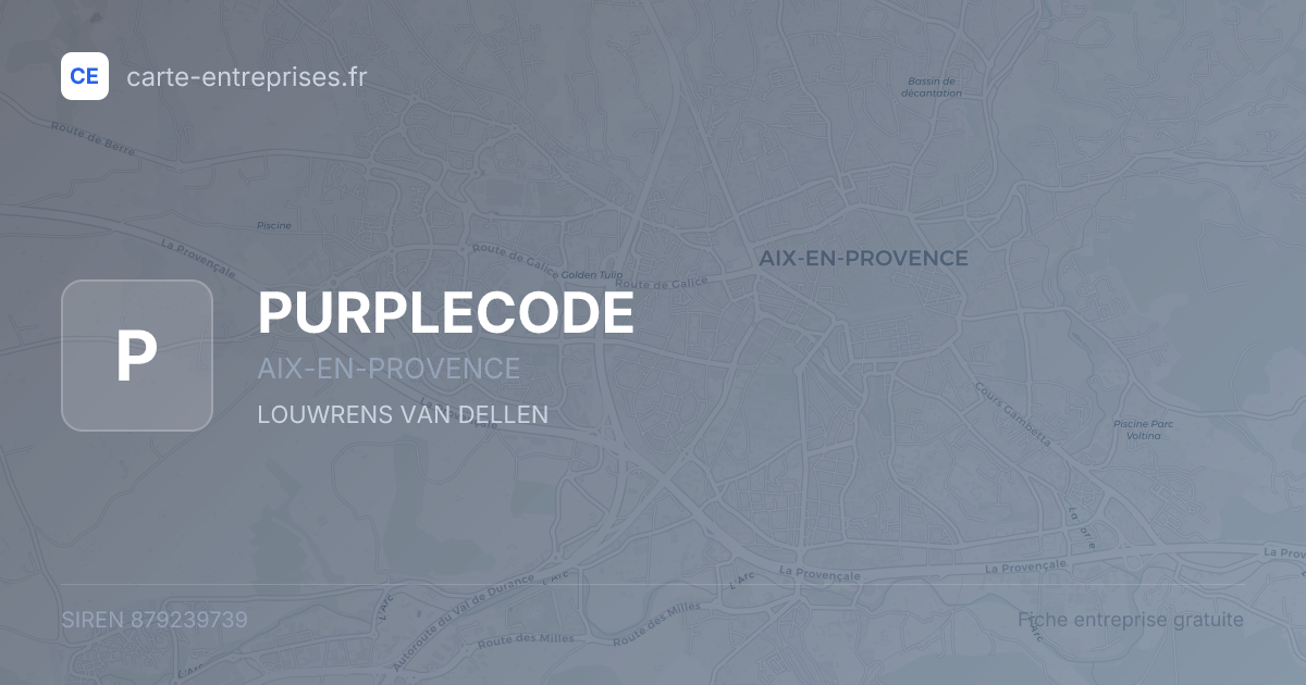 PURPLECODE — 879239739 — fiche entreprise