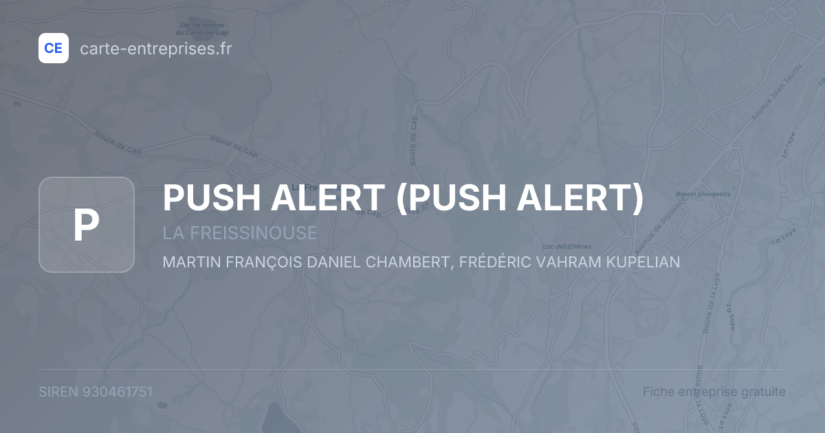 PUSH ALERT — 930461751 — fiche entreprise