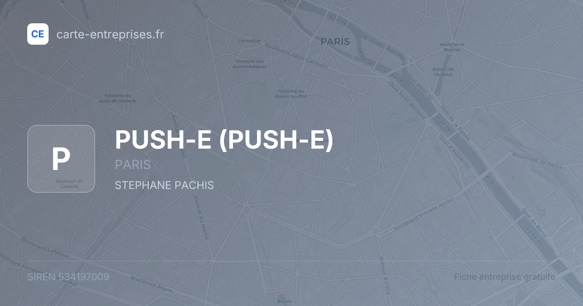 PUSH-E — 534197009 — fiche entreprise