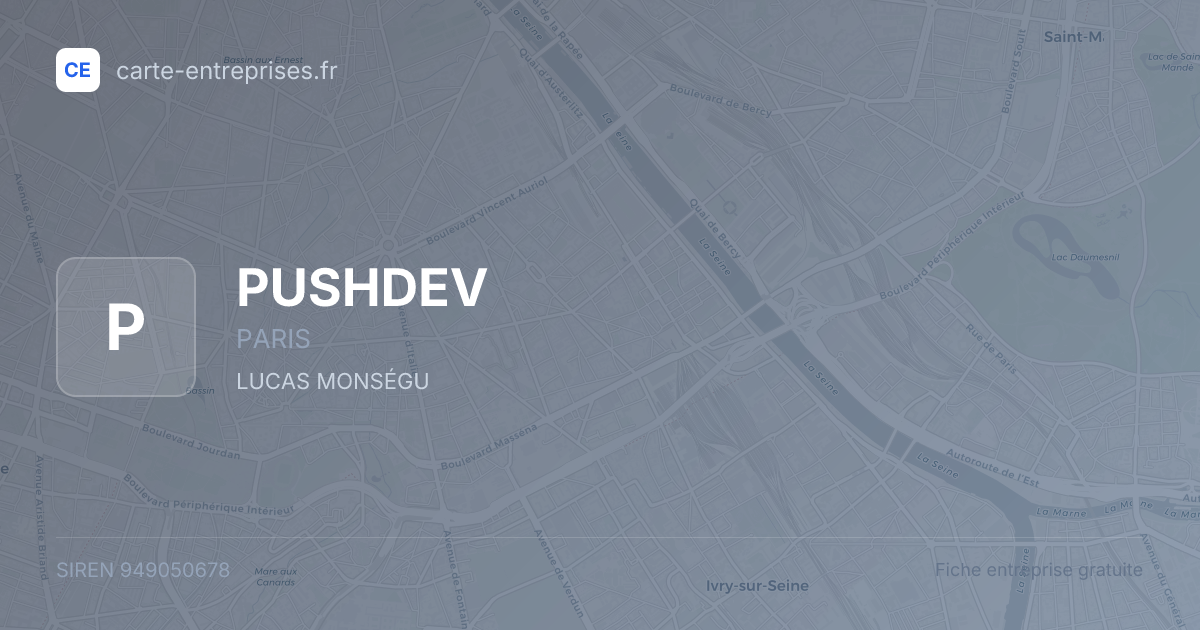 PUSHDEV — 949050678 — fiche entreprise