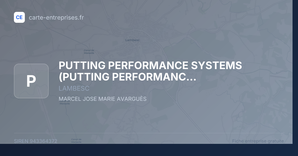 PUTTING PERFORMANCE SYSTEMS (PUTTING PERFORMANCE SYSTEMS) (PPS) — 943364372 — fiche entreprise