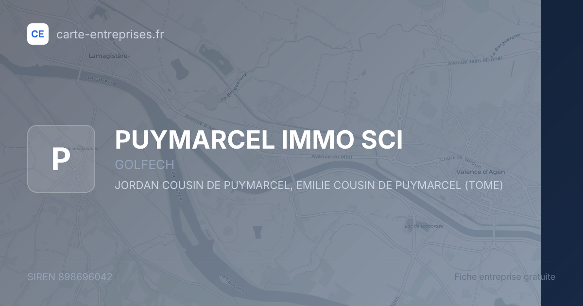 PUYMARCEL IMMO SCI — 898696042 — fiche entreprise