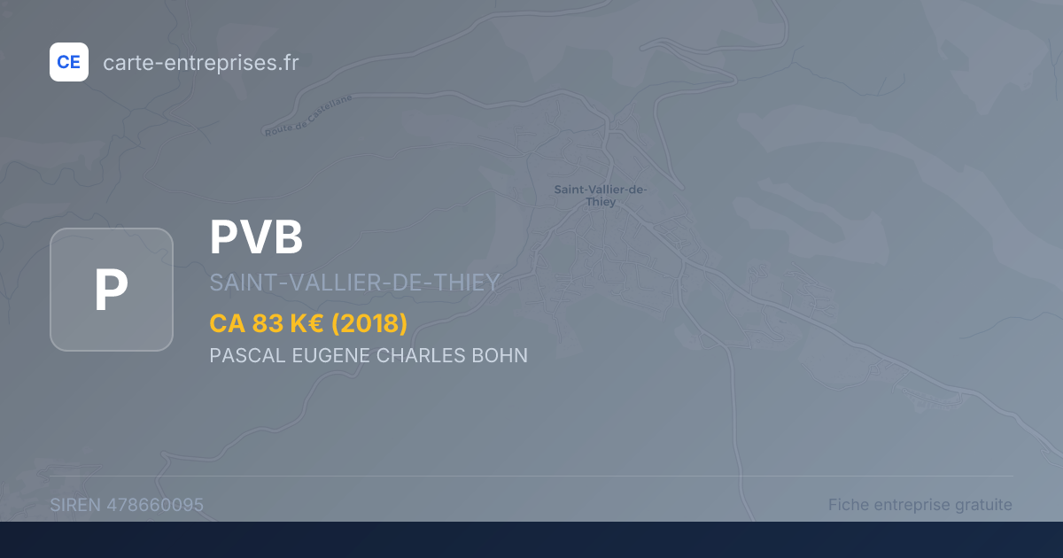 PVB — 478660095 — fiche entreprise