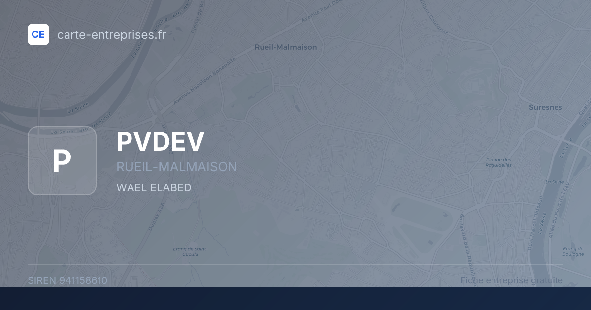 PVDEV — 941158610 — fiche entreprise