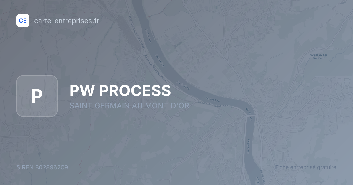 PW PROCESS — 802896209 — fiche entreprise