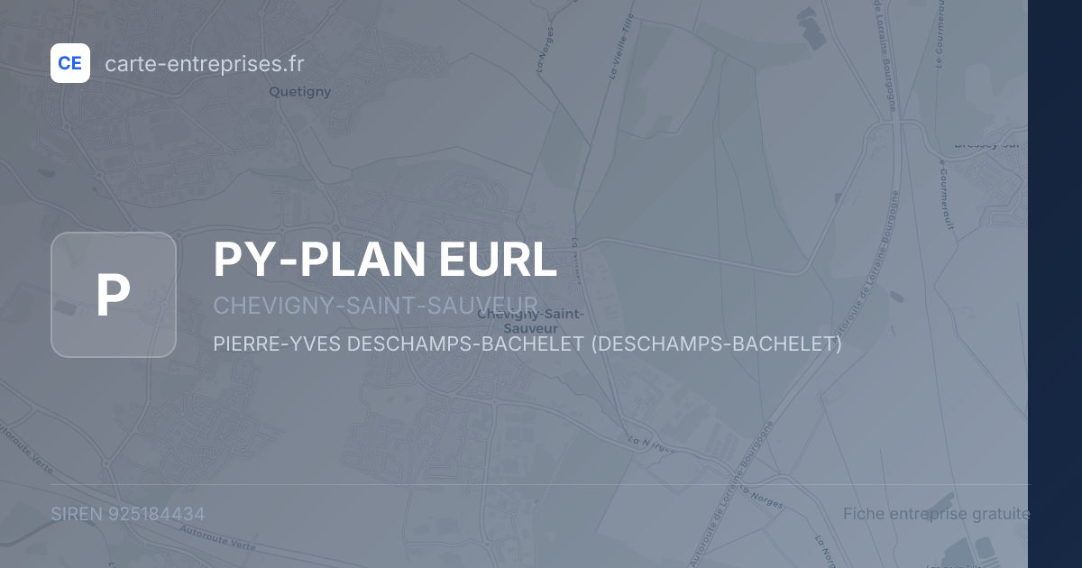 PY-PLAN EURL — 925184434 — fiche entreprise