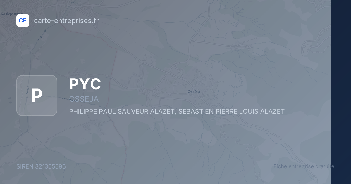 PYC — 321355596 — fiche entreprise