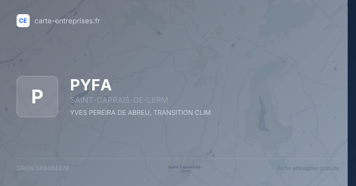 PYFA — 949484026 — fiche entreprise