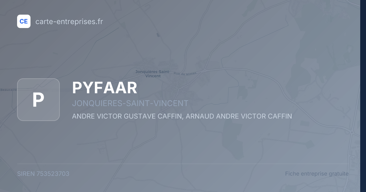 PYFAAR — 753523703 — fiche entreprise