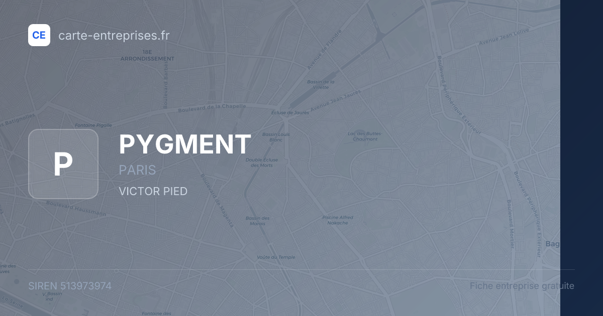 PYGMENT — 513973974 — fiche entreprise