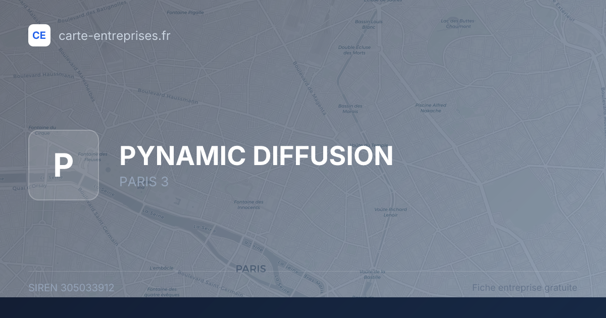 PYNAMIC DIFFUSION — 305033912 — fiche entreprise
