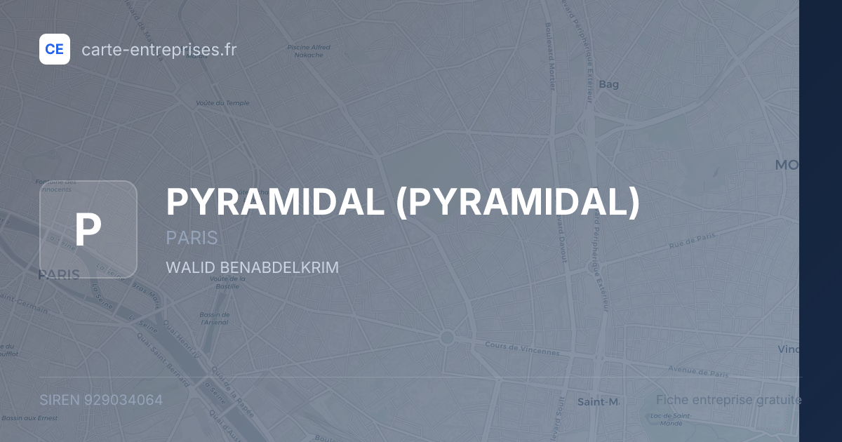 PYRAMIDAL — 929034064 — fiche entreprise
