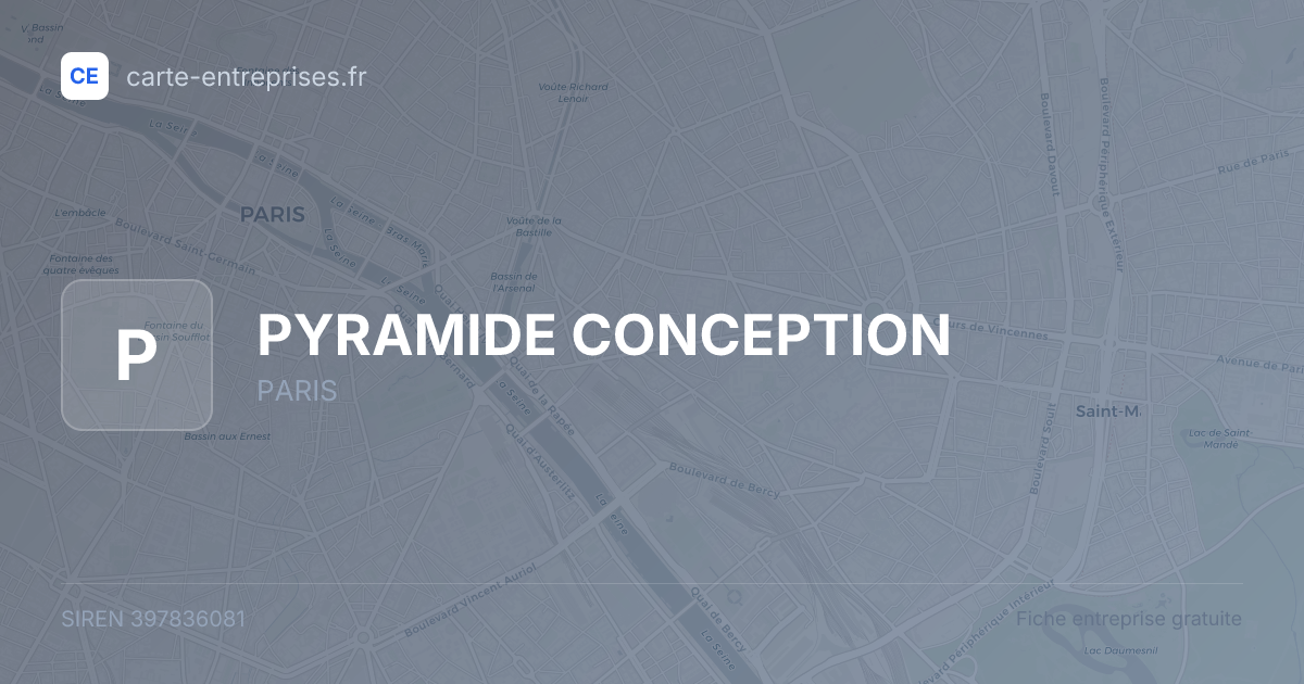 PYRAMIDE CONCEPTION — 397836081 — fiche entreprise