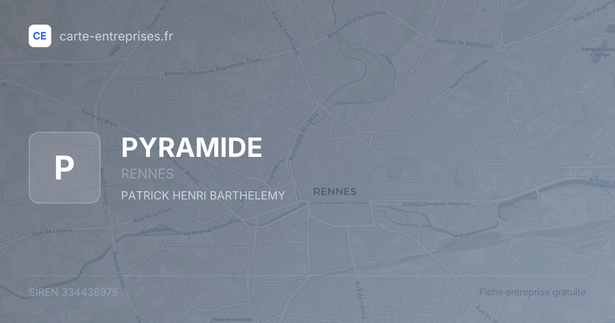 PYRAMIDE — 334438975 — fiche entreprise