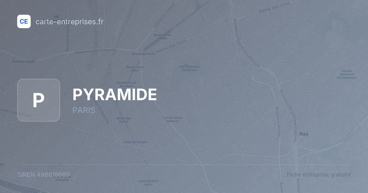PYRAMIDE — 498618669 — fiche entreprise