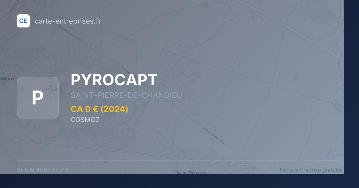 PYROCAPT — 408447746 — fiche entreprise