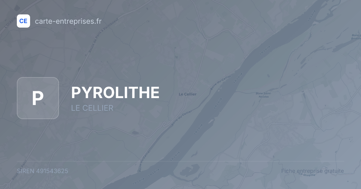 PYROLITHE — 491543625 — fiche entreprise