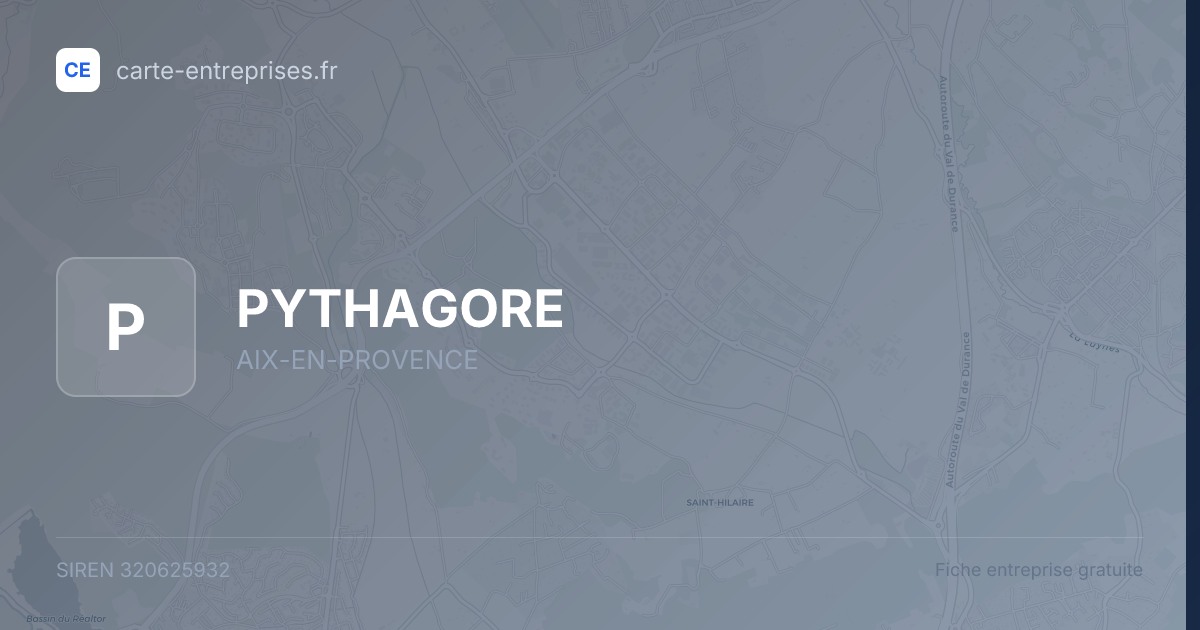 PYTHAGORE — 320625932 — fiche entreprise